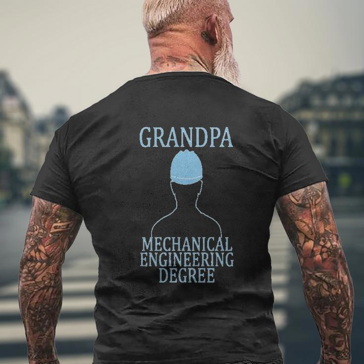 Mechanical Engineering Grandpa Degree Mens Back Print T-shirt Gifts for Old Men