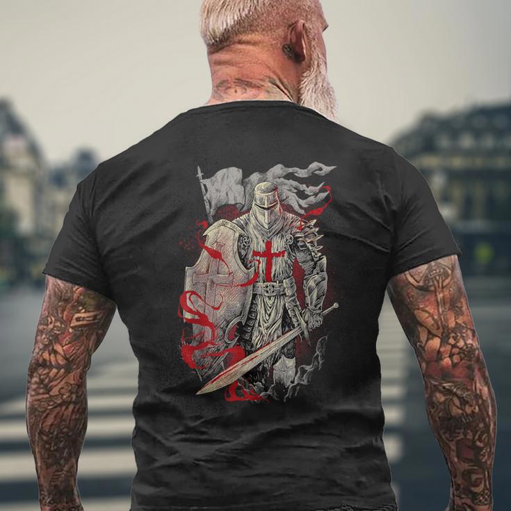 Medieval Crusader Knight Templar Men's T-shirt Back Print Gifts for Old Men