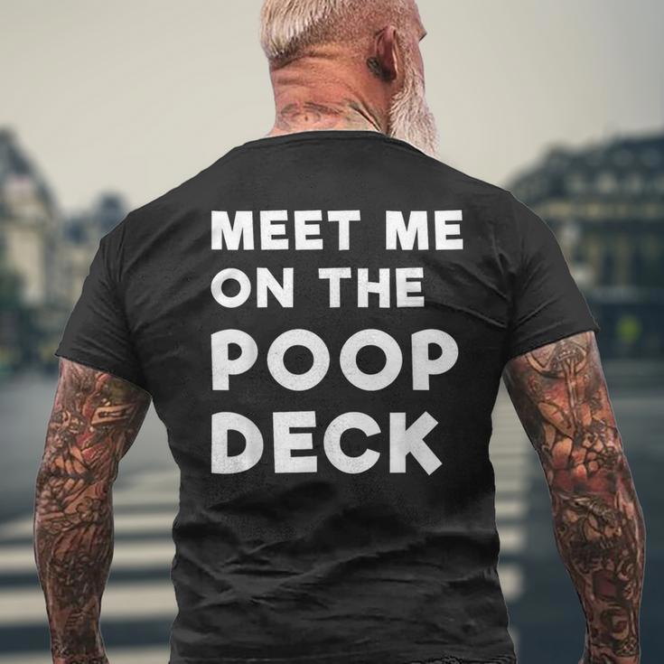 Meet Me On The Poop Deck Saying CruiseMen's T-shirt Back Print Gifts for Old Men