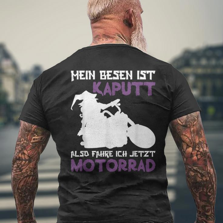 Mein Besen Ist Broken So Fahre Ich Motorrad My T-Shirt mit Rückendruck Geschenke für alte Männer