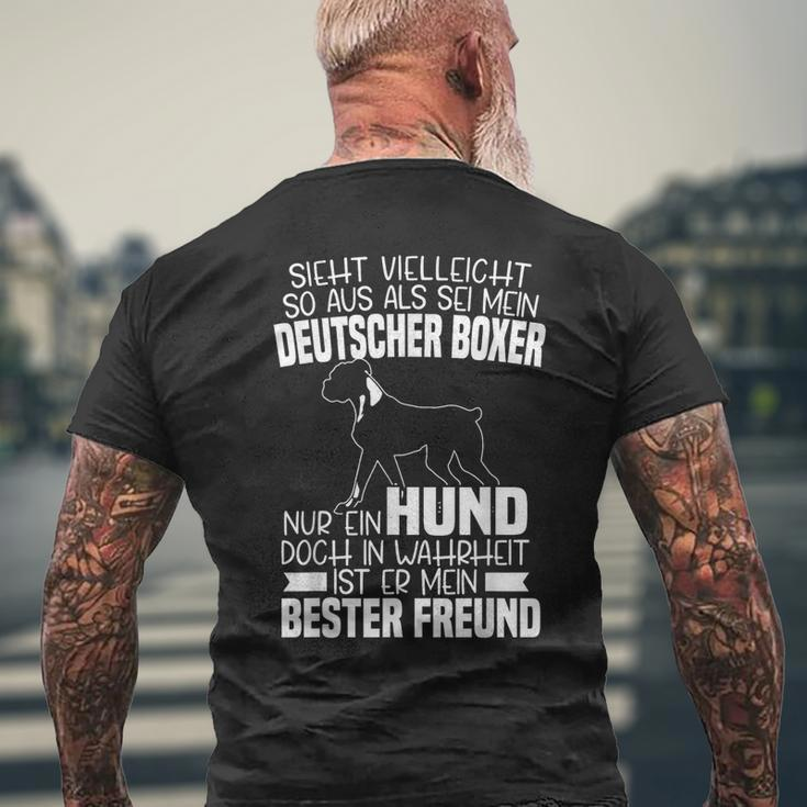 Mein Deutscher Boxer Ist Mein Beste Freund Boxer Dog T-Shirt mit Rückendruck Geschenke für alte Männer