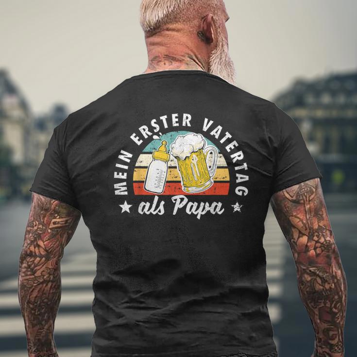 Mein Erster Fathertag Als Papa T-Shirt mit Rückendruck Geschenke für alte Männer