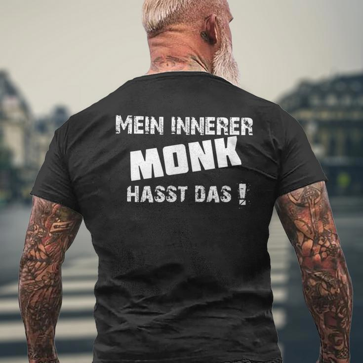 Mein Innerer Monk Hasse Das Saying Order Freak T-Shirt mit Rückendruck Geschenke für alte Männer