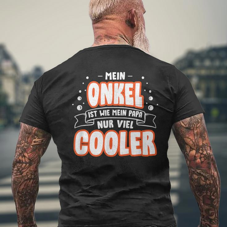 Mein Onkel Ist Wie Mein Papa Nur Viel Cooler T-Shirt mit Rückendruck Geschenke für alte Männer
