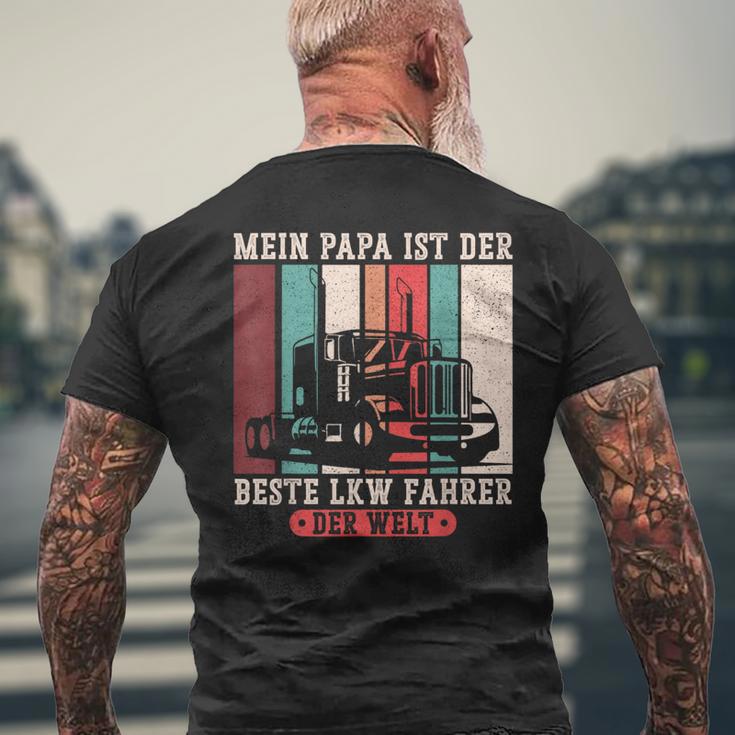 Mein Papa Ist Der Beste Lkw Driver Der Welt Papa Retro T-Shirt mit Rückendruck Geschenke für alte Männer