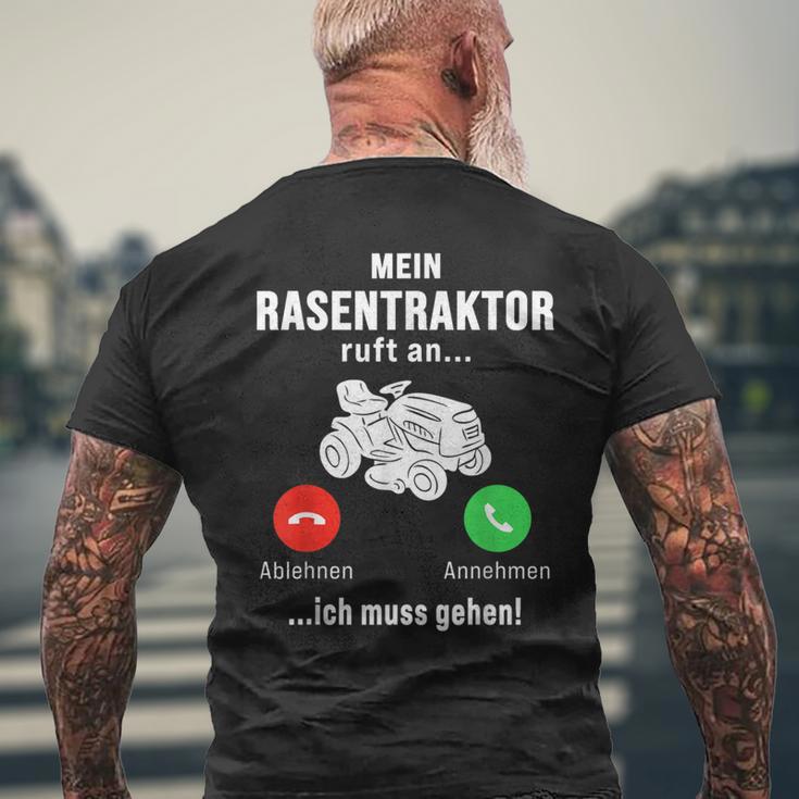 Mein Rasentraktor Ruft An Ich Muss Gehen Gardening T-Shirt mit Rückendruck Geschenke für alte Männer