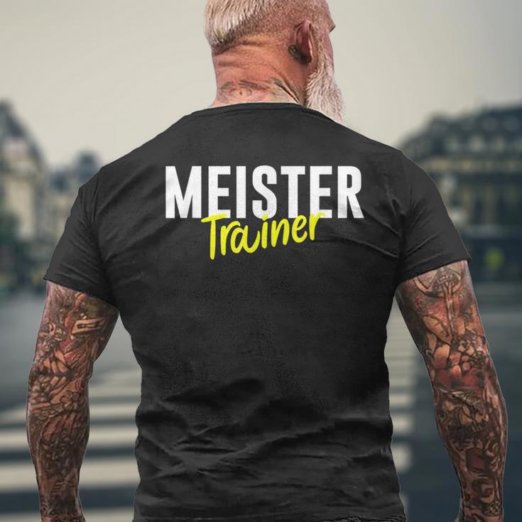 Meister Trainer Coach Football S T-Shirt mit Rückendruck Geschenke für alte Männer