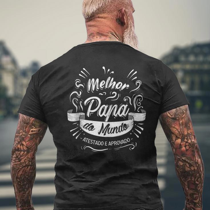 Melhor Pai Do Mundo Dia Do Pai Em Portugues Kleidungsstück Papa T-Shirt mit Rückendruck Geschenke für alte Männer