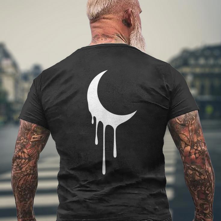 Melting Moon Crescent Drip Men's T-shirt Back Print Gifts for Old Men