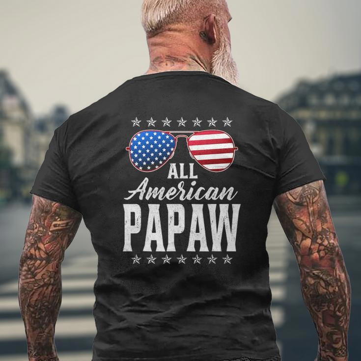 Mens All American Papaw 4Th Of Julyfathers Day Papaw Mens Back Print T-shirt Gifts for Old Men