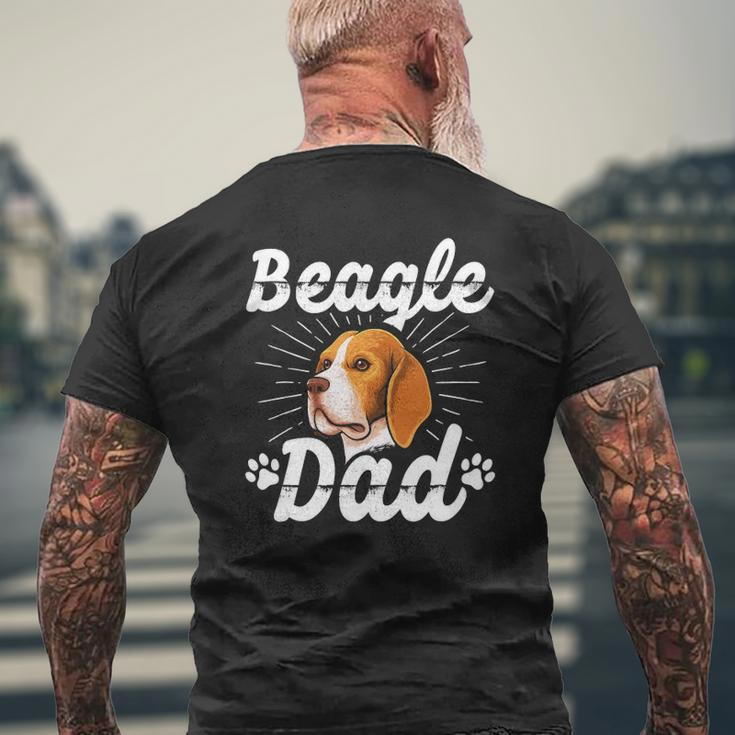 Mens Beagle Dad Dog Owner Dog Dad Beagle Mens Back Print T-shirt Gifts for Old Men