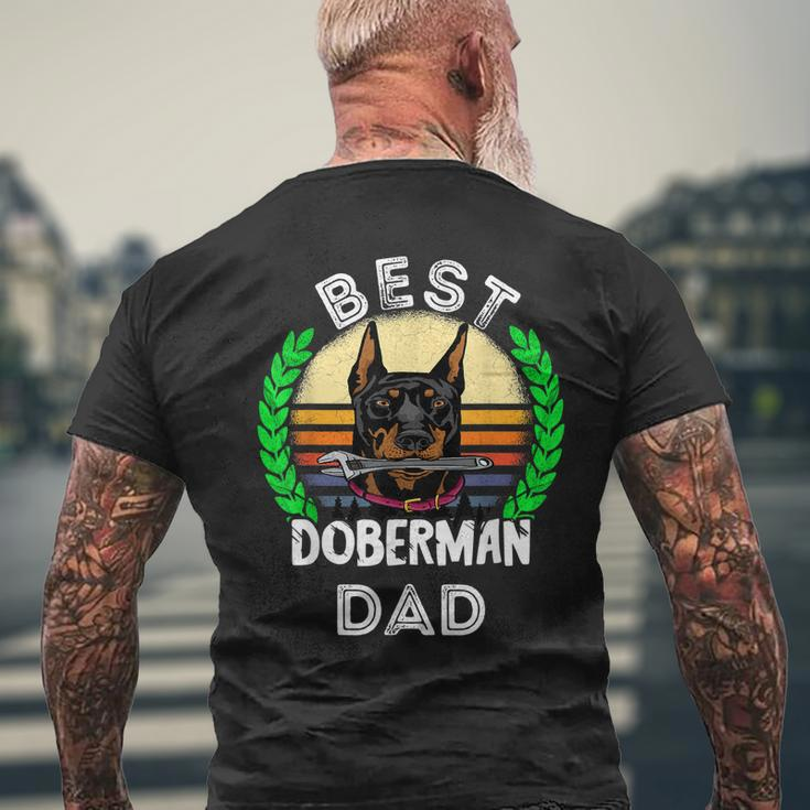 Mens Best Doberman Dad Mechanic Dog Pinscher Papa Dobie Father Mens Back Print T-shirt Gifts for Old Men