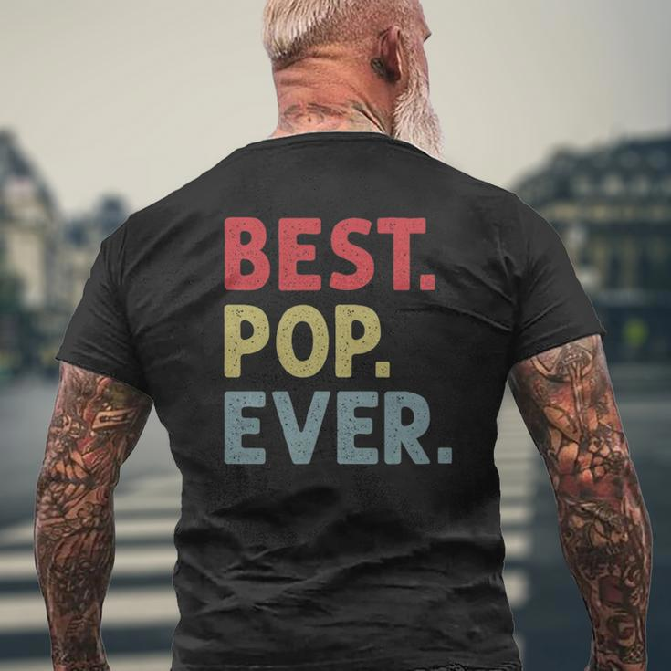 Mens Best Pop Ever For Grandpa Or Dad Mens Back Print T-shirt Gifts for Old Men