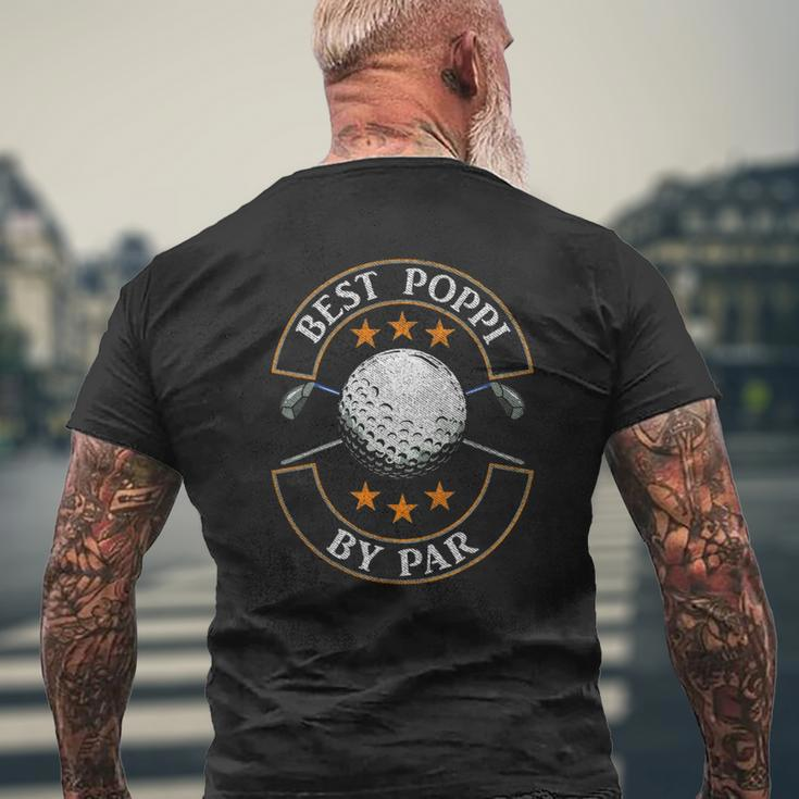 Mens Best Poppi By Par Golf Lover Sports Father's Day Mens Back Print T-shirt Gifts for Old Men