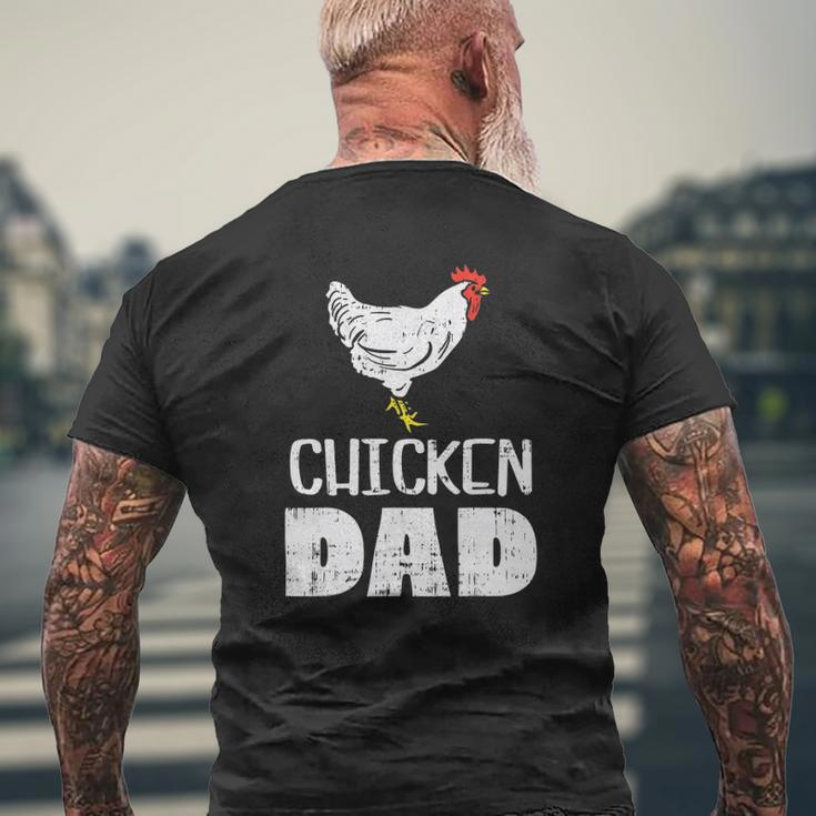 Mens Chicken Dad Farm Animal Farming Life Farmer Rancher Men Mens Back Print T-shirt Gifts for Old Men