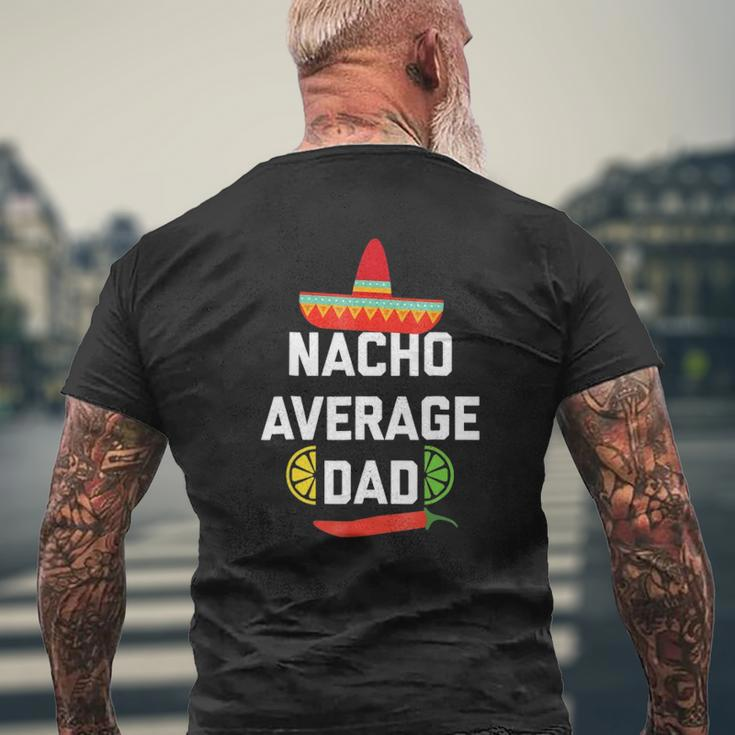 Mens Cool Nacho Average Foodie For Dad Mens Back Print T-shirt Gifts for Old Men