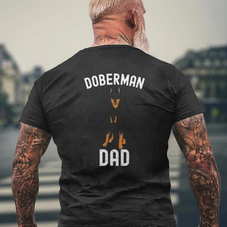 Mens Doberman Dad Father's Day Men Doberman Lover Owner Dog Mens Back Print T-shirt Gifts for Old Men