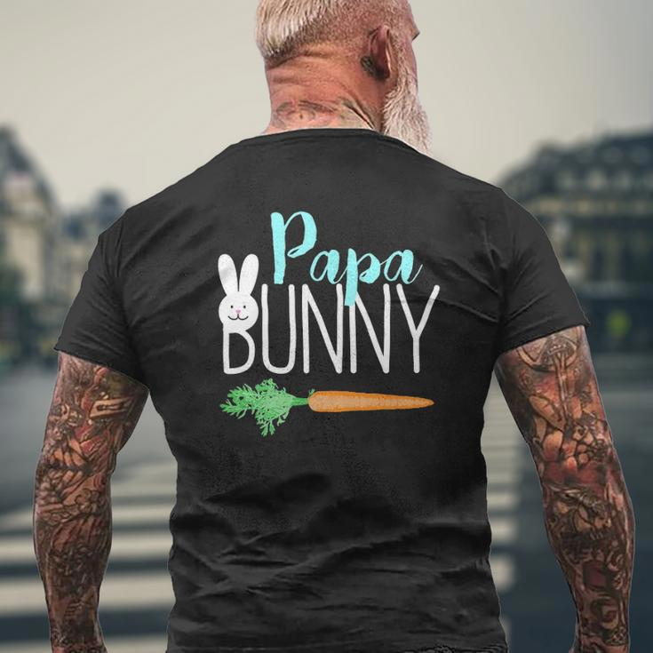 Mens Easter Papa Bunny Family Couples Mens Back Print T-shirt Gifts for Old Men
