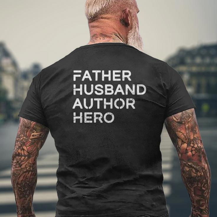 Mens Father Husband Author Hero Inspirational Father Mens Back Print T-shirt Gifts for Old Men