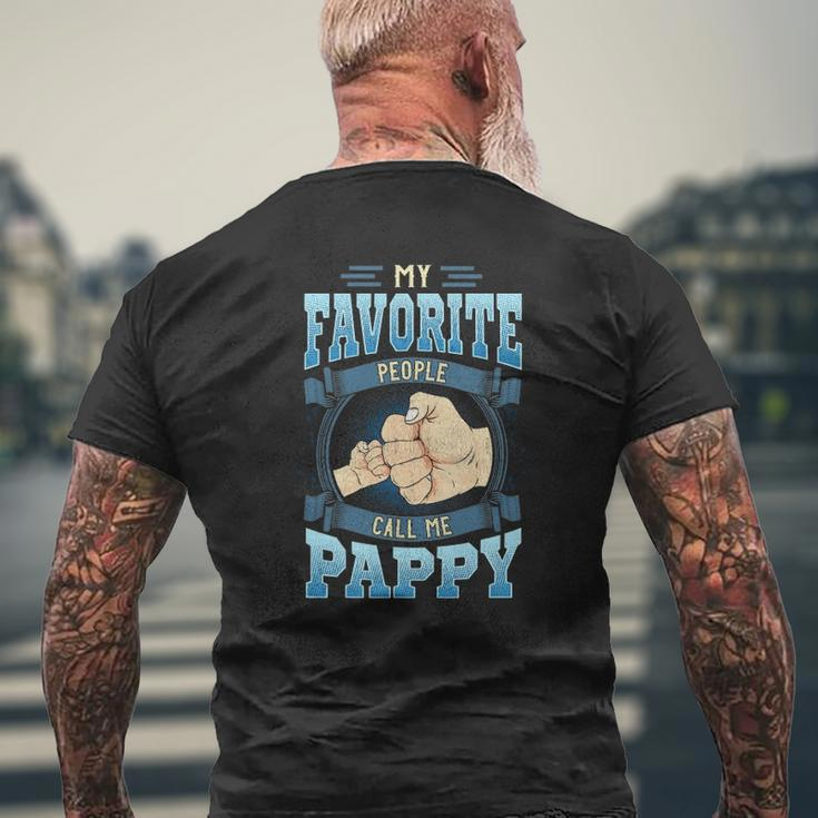 Mens My Favorite People Call Me Pappy Pappy Fathers Day Mens Back Print T-shirt Gifts for Old Men