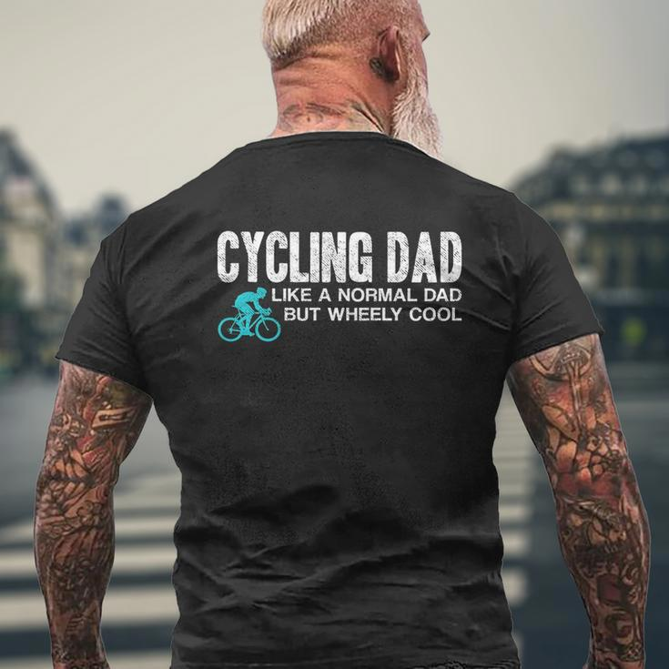 Mens Cycling Dad Wheely Cool Cyclist BikingShirt Mens Back Print T-shirt Gifts for Old Men