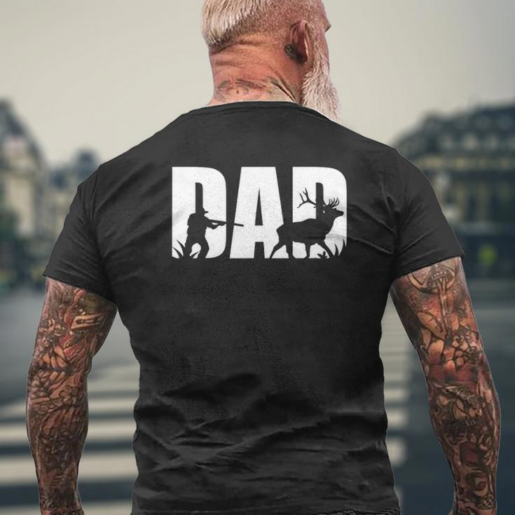Mens Dad Hunting Hunters Fun Lovers Father's Day Hunting Mens Back Print T-shirt Gifts for Old Men