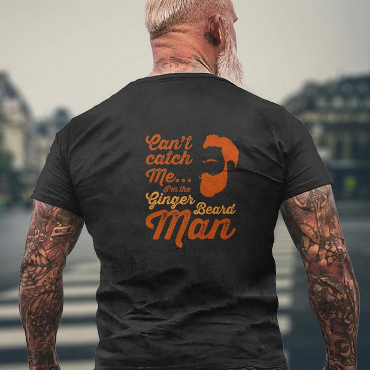 Mens Ginger Beard Man Hipster For Men With Beards Mens Back Print T-shirt Gifts for Old Men