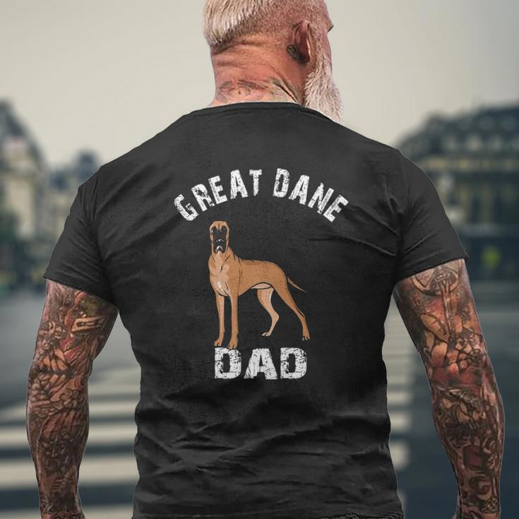 Mens Great Dane Dad Illustration For Men Great Dane Owners Mens Back Print T-shirt Gifts for Old Men