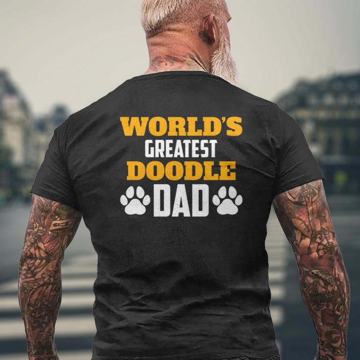 Mens Greatest Doodle Dad Ever Labradoodle Goldendoodle Mens Back Print T-shirt Gifts for Old Men