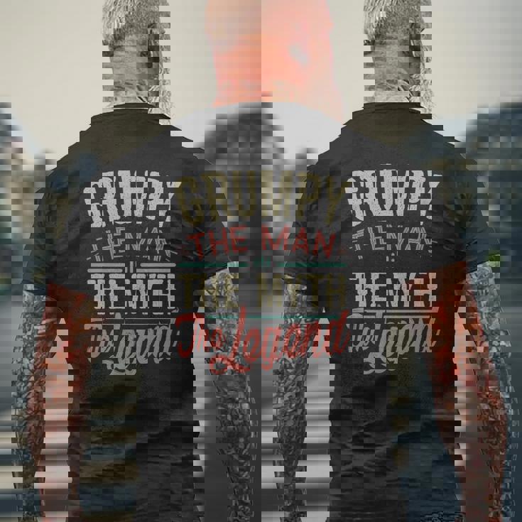 Mens Grumpy Man Myth Legend For Men Fathers Day Grumpy Mens Back Print ...