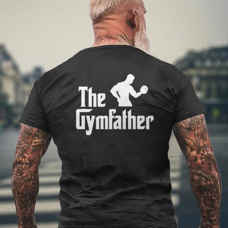 Mens The Gymfather Weight Lifting Bodybuilding Workout Gym Mens Back Print T-shirt Gifts for Old Men