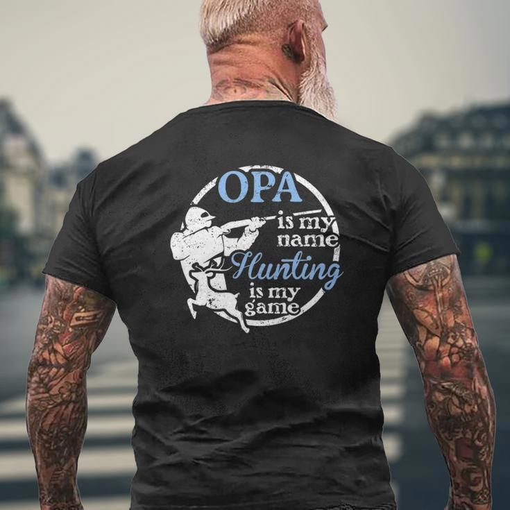 Mens Hunting Opa Father's Day For Dad Or Grandpa Hunter Mens Back Print T-shirt Gifts for Old Men