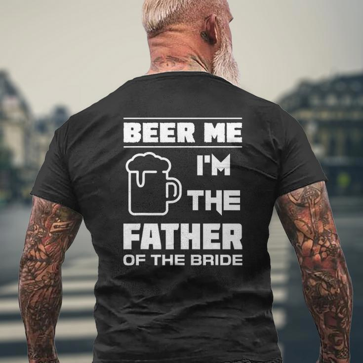 Mens I'm The Father Of The Bride Bridal Party Mens Back Print T-shirt Gifts for Old Men