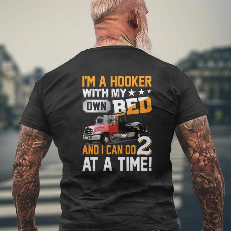 Mens I'm A Hooker With My Own Bed Tow Truck Driver Sarcasm Mens Back Print T-shirt Gifts for Old Men