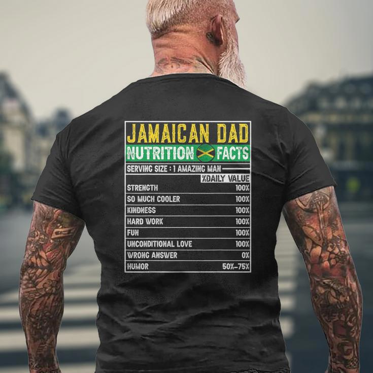 Mens Jamaican Dad Dad Hero Nutritional Father's Day Mens Back Print T-shirt Gifts for Old Men