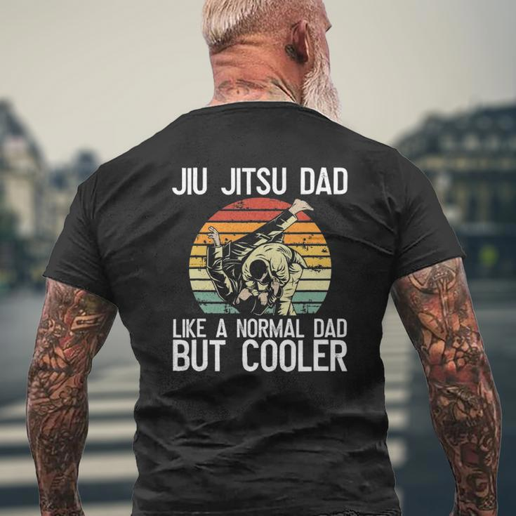 Mens Jiu Jitsu Dad Jiujitsu Bjj Brazilian Jiu Jitsu Mens Back Print T-shirt Gifts for Old Men