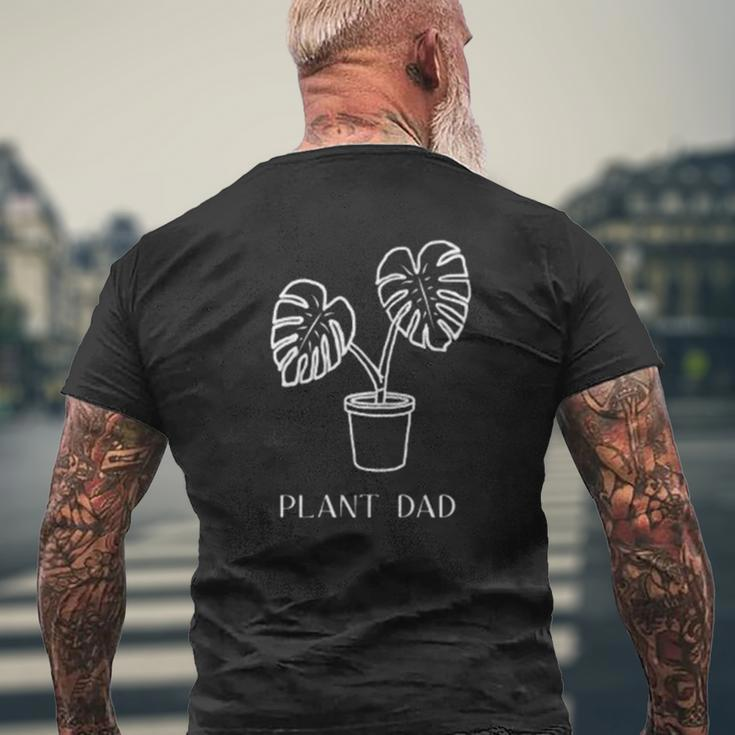 Mens Plant Lover Graphic Pocket Tee Monstera Houseplant Dad Mens Back Print T-shirt Gifts for Old Men