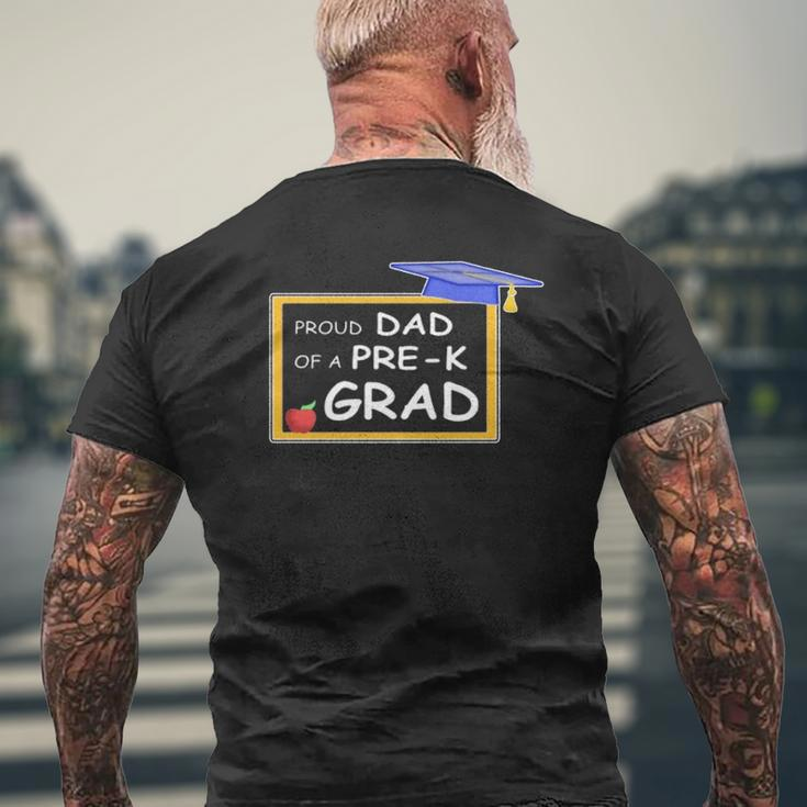Mens Pre K Grad Dad Proud Preschool Father Family Tees Mens Back Print T-shirt Gifts for Old Men