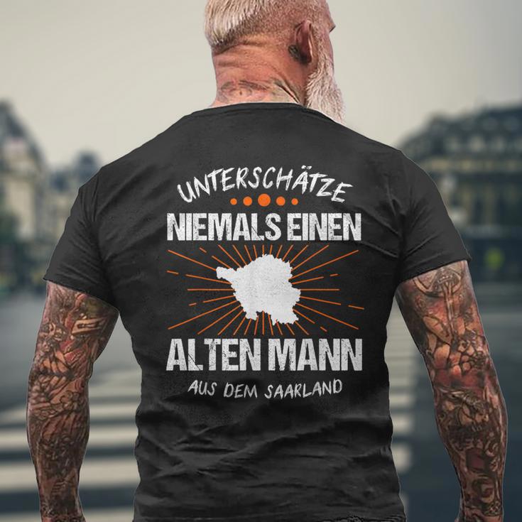 Men's Saarland Saarländer Saarbrücken Home T-Shirt mit Rückendruck Geschenke für alte Männer