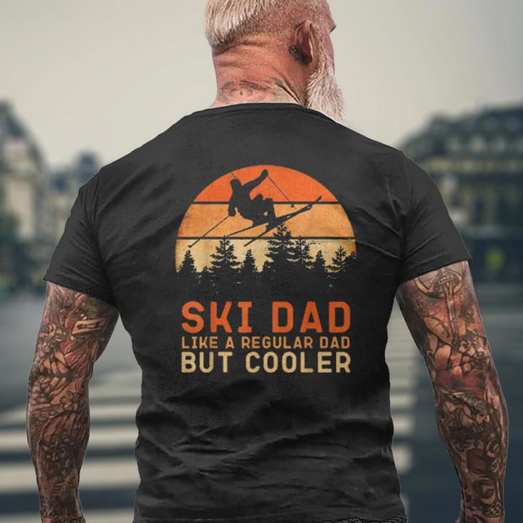Mens Ski Dad Ski Skiing Outfit Mens Back Print T-shirt Gifts for Old Men