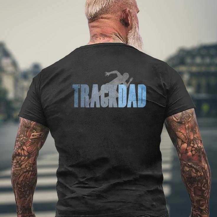 Mens Track Dad Track & Field Cross Country Runner Father's Day Mens Back Print T-shirt Gifts for Old Men