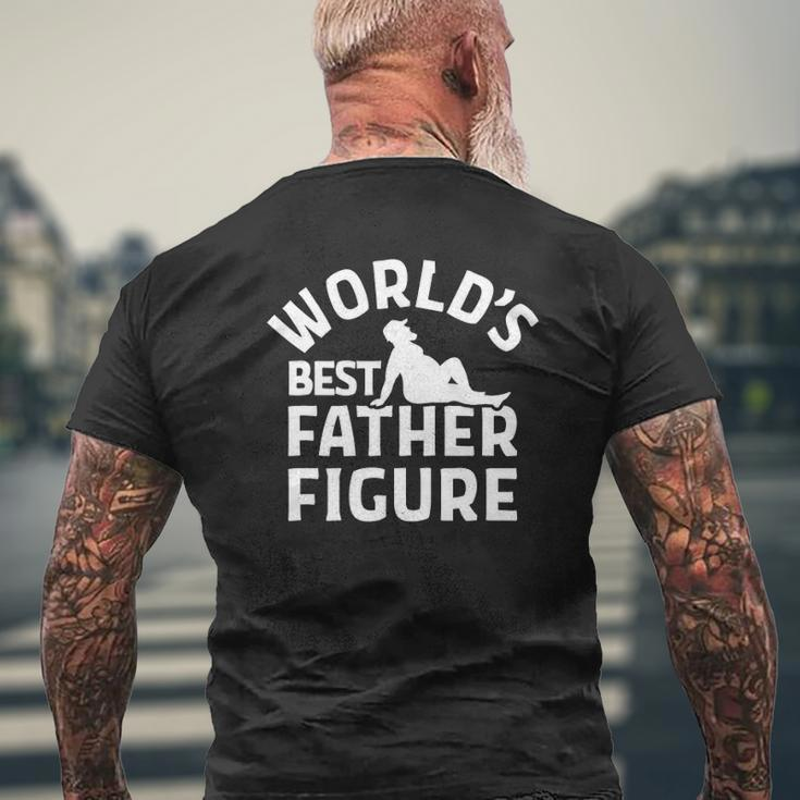 Mens World's Best Father Figure Mens Back Print T-shirt Gifts for Old Men