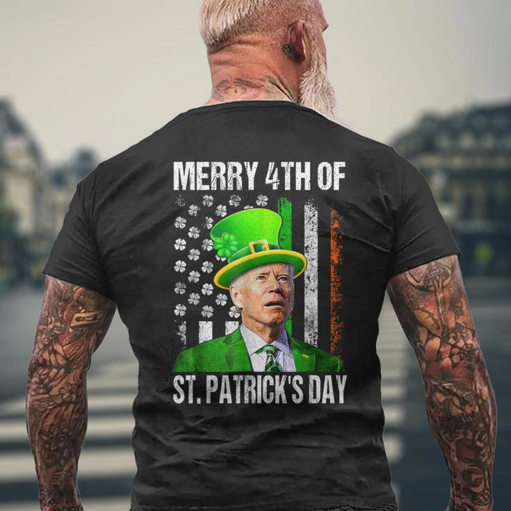 Merry 4Th Of St Patrick's Day Joe Biden Leprechaun Hat Men's T-shirt Back Print Gifts for Old Men