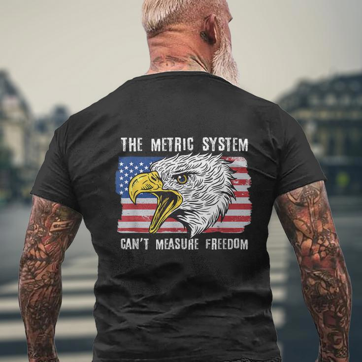 The Metric System Can't Measure Freedom 4Th Of July Men's T-shirt Back Print Gifts for Old Men