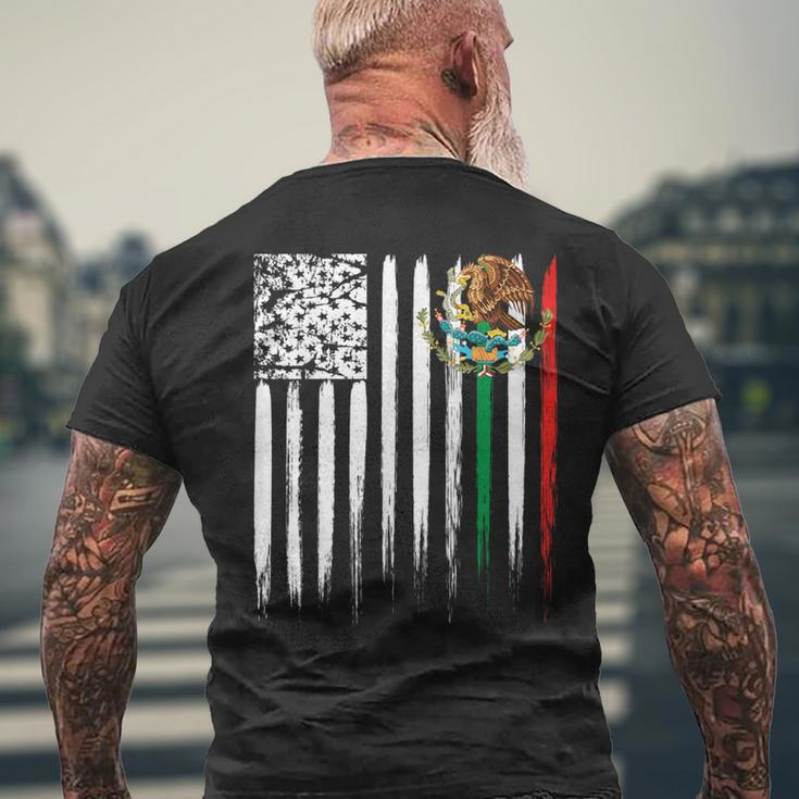 Mexican American FlagsMen's T-shirt Back Print Gifts for Old Men