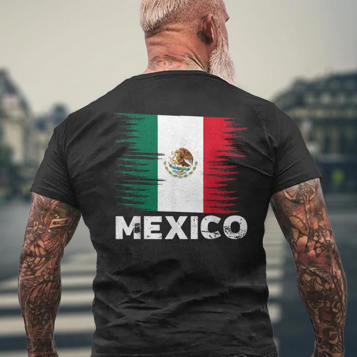 Mexico Mexican Flag Sports Soccer Football Men's T-shirt Back Print Gifts for Old Men