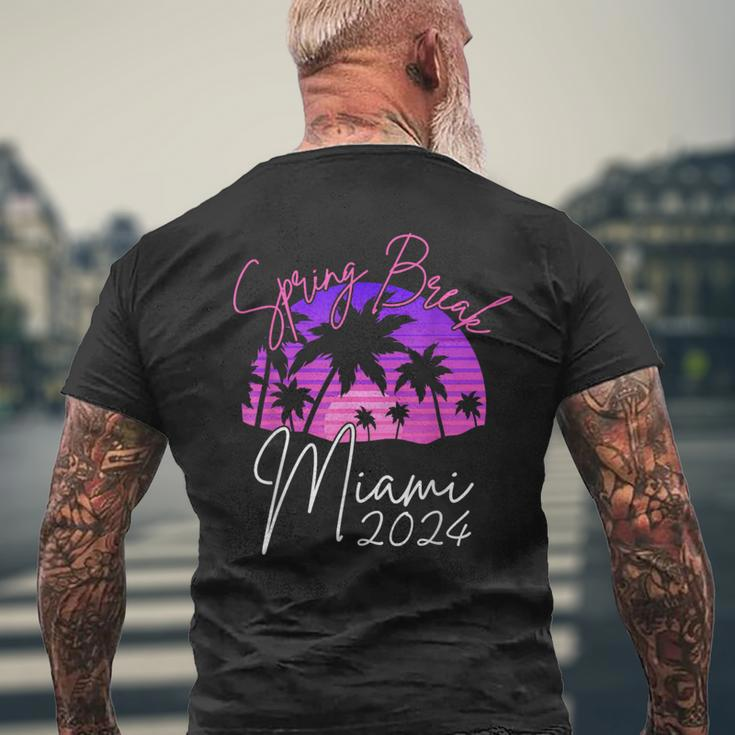 Miami Beach Spring Break 2024 Men's T-shirt Back Print Gifts for Old Men