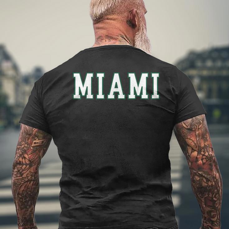 Miami Fl Throwback Classic Men's T-shirt Back Print Gifts for Old Men