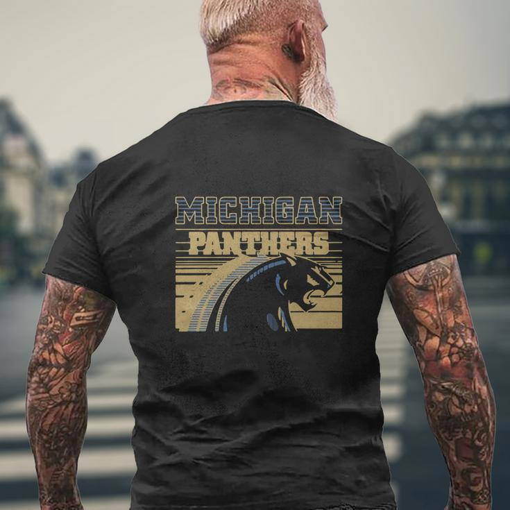 Michigan Panther Vintage Mens Back Print T-shirt Gifts for Old Men