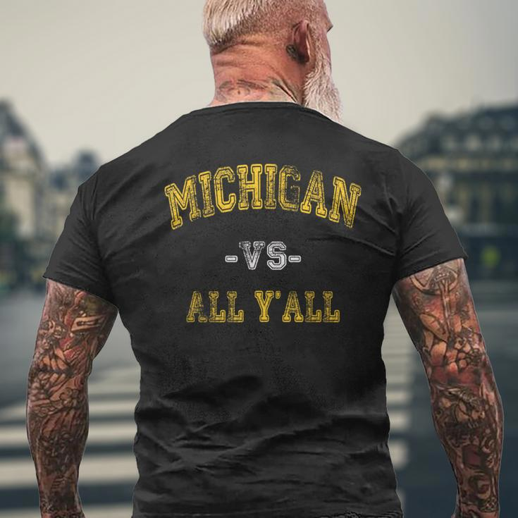 Michigan Vs All Y'all Men's T-shirt Back Print Gifts for Old Men